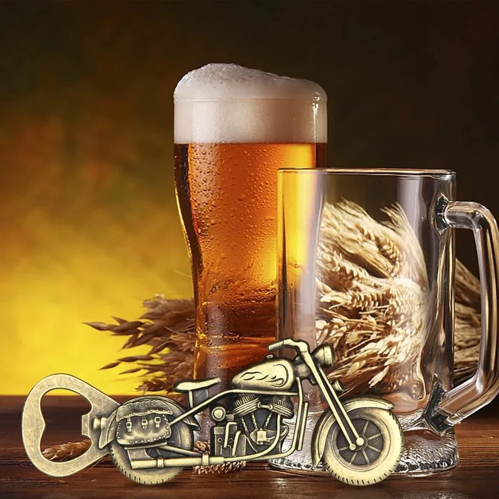 Motorcycle Beer Christmas Gifts for Men, Dad, Him, Unique Vintage Motorcycle Bee - Picture 7 of 7